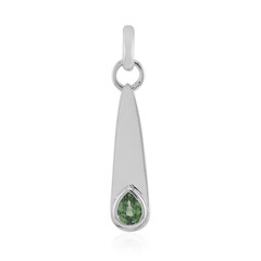Ciondolo in argento con Zaffiro Verde di Tuléar  (Pallanova)