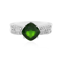 Anello in argento con Diopside Russo