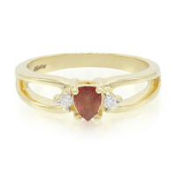 Anello in oro con Zaffiro Padparadscha (non riscaldato)