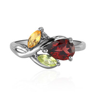 Anello in argento con Granato Mozambico