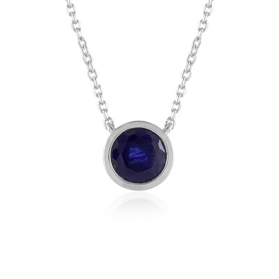 Collana in oro con Zaffiro Blu del Madagascar