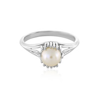Anello in argento con Perla d'Acqua Dolce Bianca