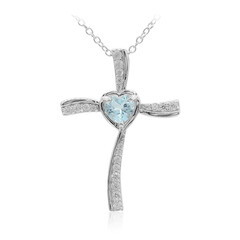 Collana in argento con Topazio Blu Cielo