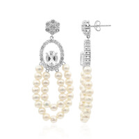 Orecchini in argento con Topazio Bianco