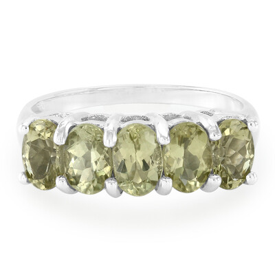 Anello in argento con Apatite Lemon