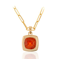 Collana in oro con Granato Mandarino AAA  (CIRARI)