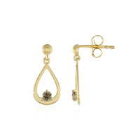Orecchini in argento con Diamante Champagne I2
