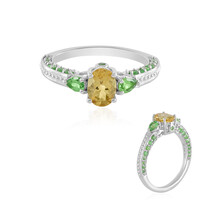 Anello in argento con Berillo Giallo