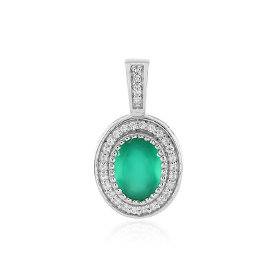 Ciondolo in argento con Onice Verde