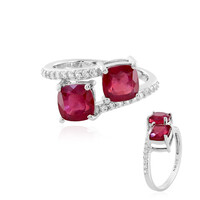 Anello in argento con Rubino del Madagascar