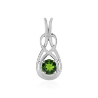 Ciondolo in argento con Diopside Russo