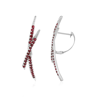 Orecchini in argento con Spinello Rosso