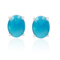 Orecchini in argento con Opale Blu Caraibico