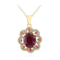 Collana in argento con Rubino