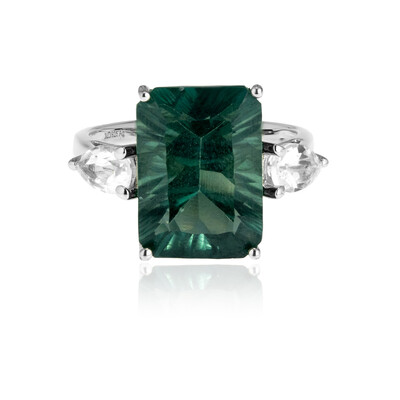 Anello in argento con Fluorite Verde