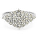 Anello placcato in platino con Diamante Cioccolato