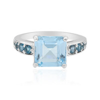 Anello in argento con Topazio Blu Cielo