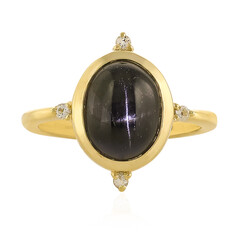 Anello in argento con Diopside Stellato d'India