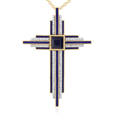 Collana in argento con Zaffiro Blu