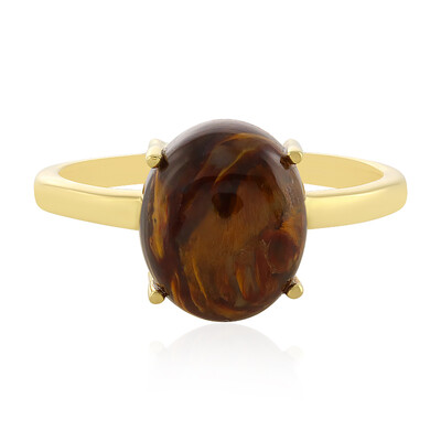 Anello in argento con Pietersite Dorata