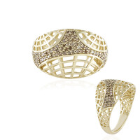 Anello in oro con Diamante Champagne I2 (Ornaments by de Melo)