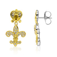 Orecchini in argento con Zaffiro Giallo (Dallas Prince Designs)