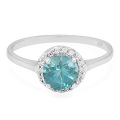 Anello in argento con Apatite Blu