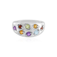 Anello in argento con Topazio Blu Svizzero