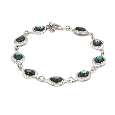 Bracciale in argento con Conchiglia Abalone (Art of Nature)
