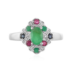 Anello in argento con Smeraldo Socoto