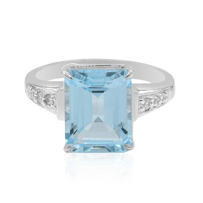 Anello in argento con Topazio Blu Cielo