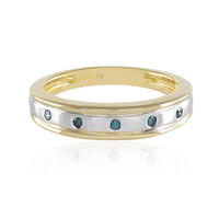 Anello in argento con Diamante Blu I2