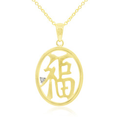Collana in argento con Topazio Bianco - Felicità