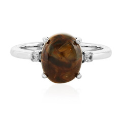Anello in argento con Pietersite Dorata
