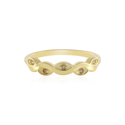 Anello in argento con Diamante Champagne I3