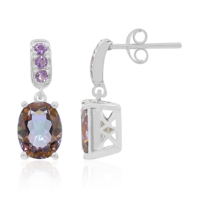 Orecchini in argento con Quarzo Mistico Champagne