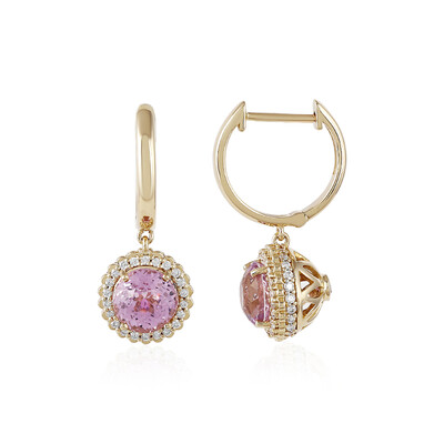 Orecchini in oro con Kunzite Brasiliana AAA (de Melo)