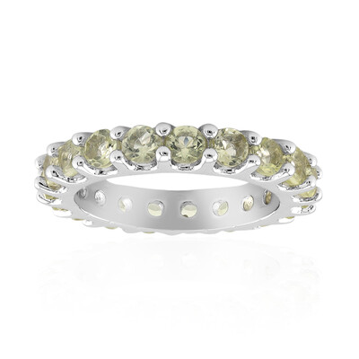 Anello in argento con Ametista Verde