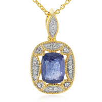Collana in argento con Zaffiro Blu del Madagascar