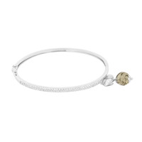 Bracciale in argento con Quarzo Cognac