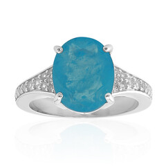 Anello in argento con Quarzo blu pastello