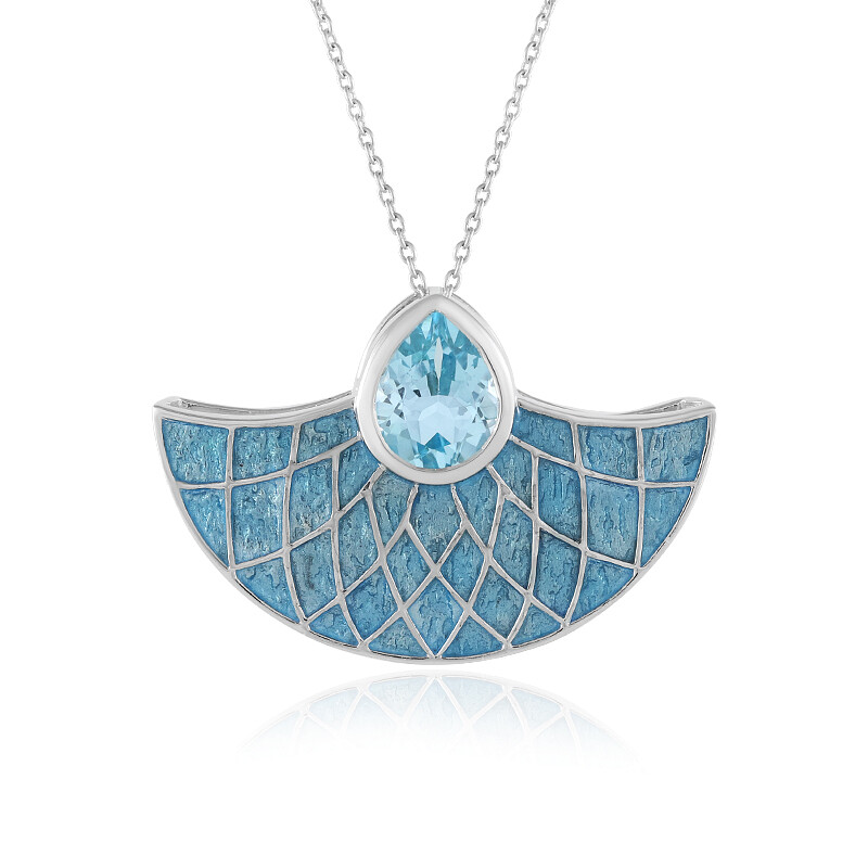 Collana Argento 925 Con Topazio Bianco – Ciondolo Ti Amo Alla Luna – Turtleland - Foto 5