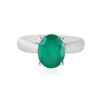 Anello in argento con Onice Verde