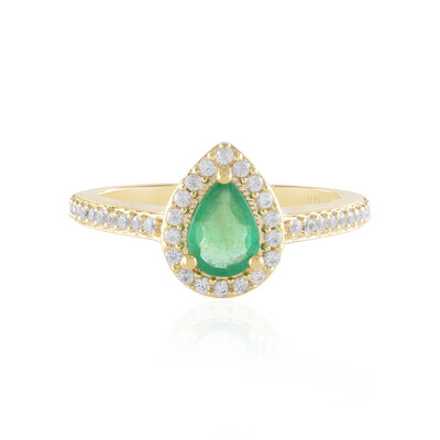 Anello in argento con Smeraldo Russo (Adela Silber)