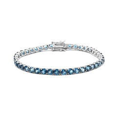 Bracciale in argento con Topazio Blu Londra