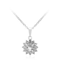 Collana in argento con Topazio Bianco