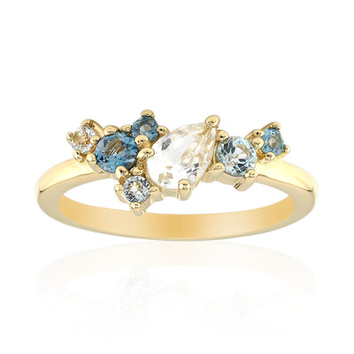 Anello in argento con Topazio Bianco