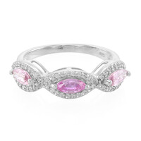 Anello in argento con Zaffiro Rosa