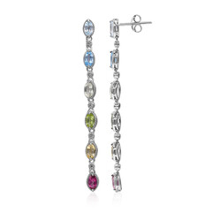 Orecchini in argento con Topazio Rosa