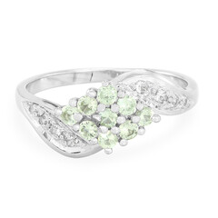 Anello in argento con Granato Menta Merelani